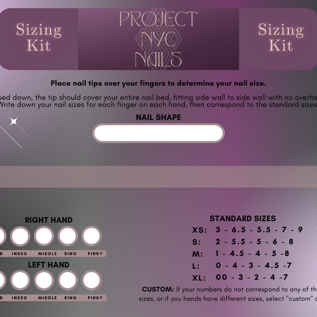 Sizing Kit for Apres Brand Nails