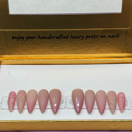 Me Time / 20PCS False Reusable Nails / Length:Medium, Shape:Stilettos