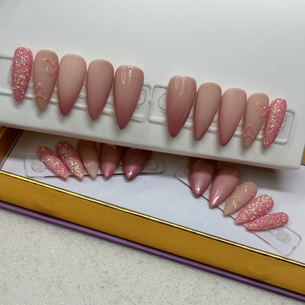 Me Time / 20PCS False Reusable Nails / Length:Medium, Shape:Stilettos
