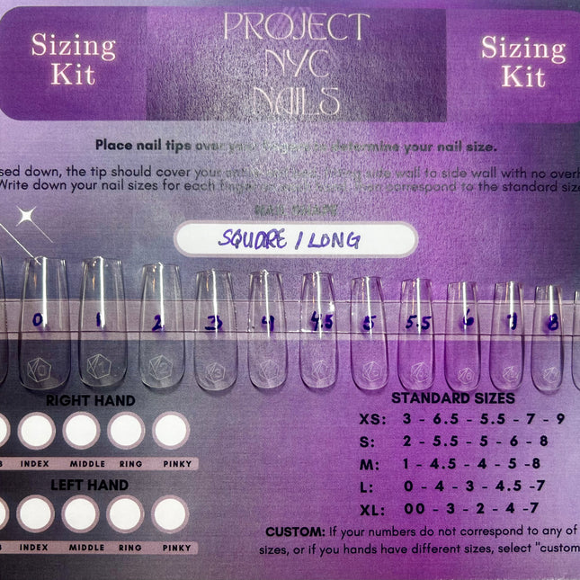 Project NYC Nails Sizing Kit for Apres Brand Nails