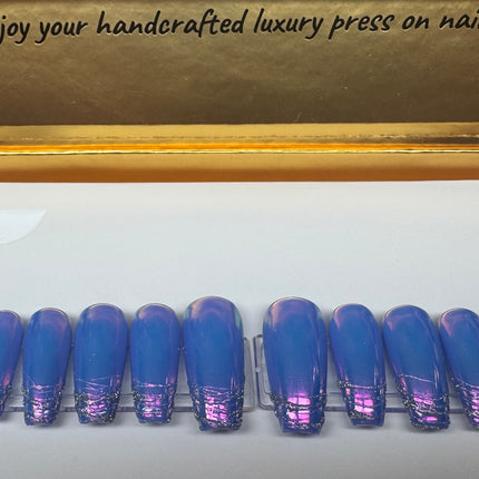 MoonliteNYC: Length/Medium, Shape/Coffin, 10 PCS reusable press-ons, Set Size: Small