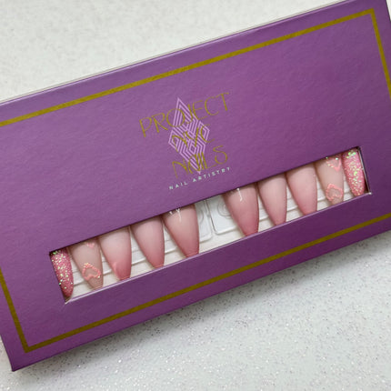 Me Time / 20PCS False Reusable Nails / Length:Medium, Shape:Stilettos