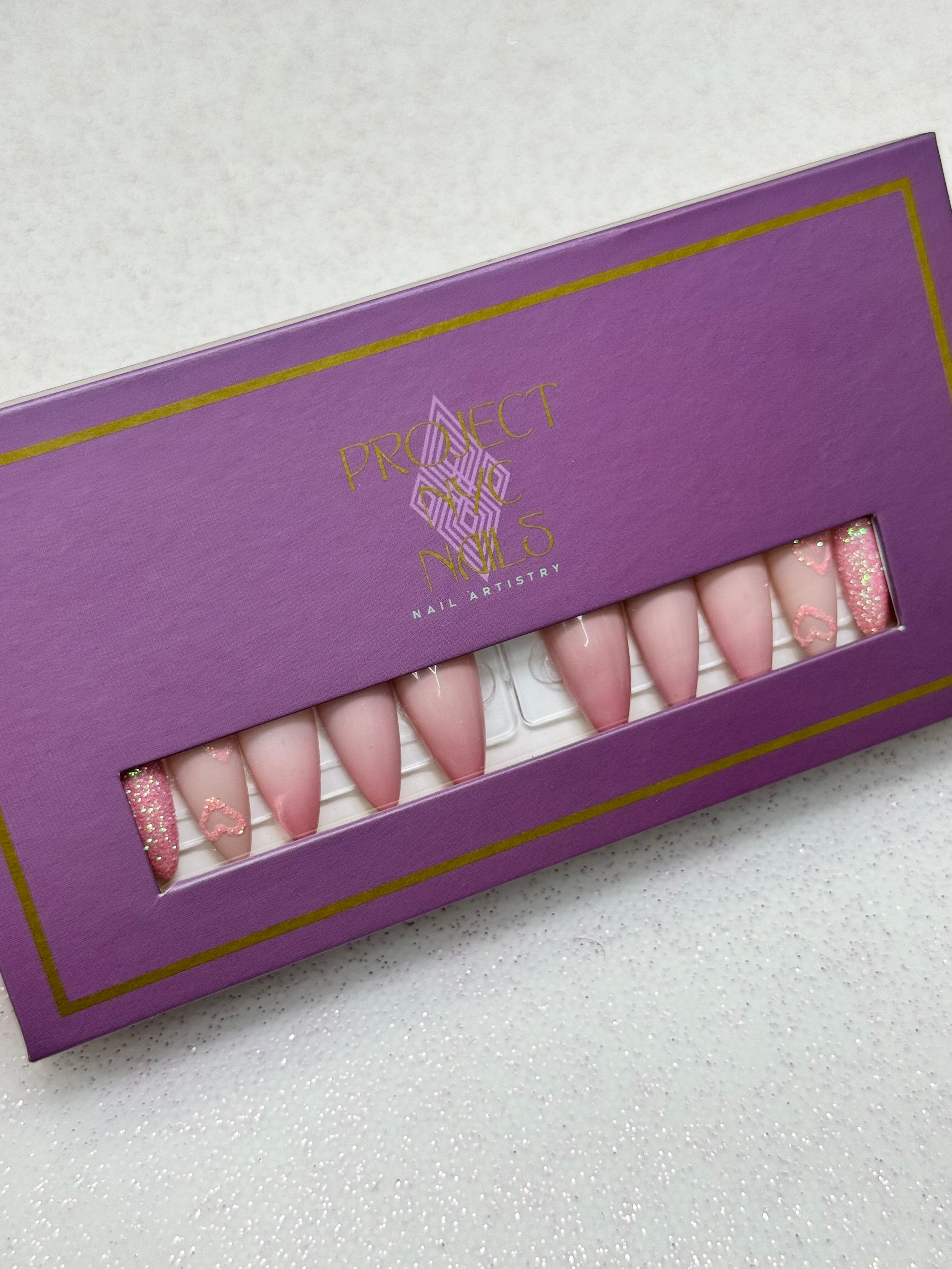 Me Time / 20PCS False Reusable Nails / Length:Medium, Shape:Stilettos