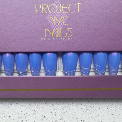 MoonliteNYC: Length/Medium, Shape/Coffin, 10 PCS reusable press-ons, Set Size: Small