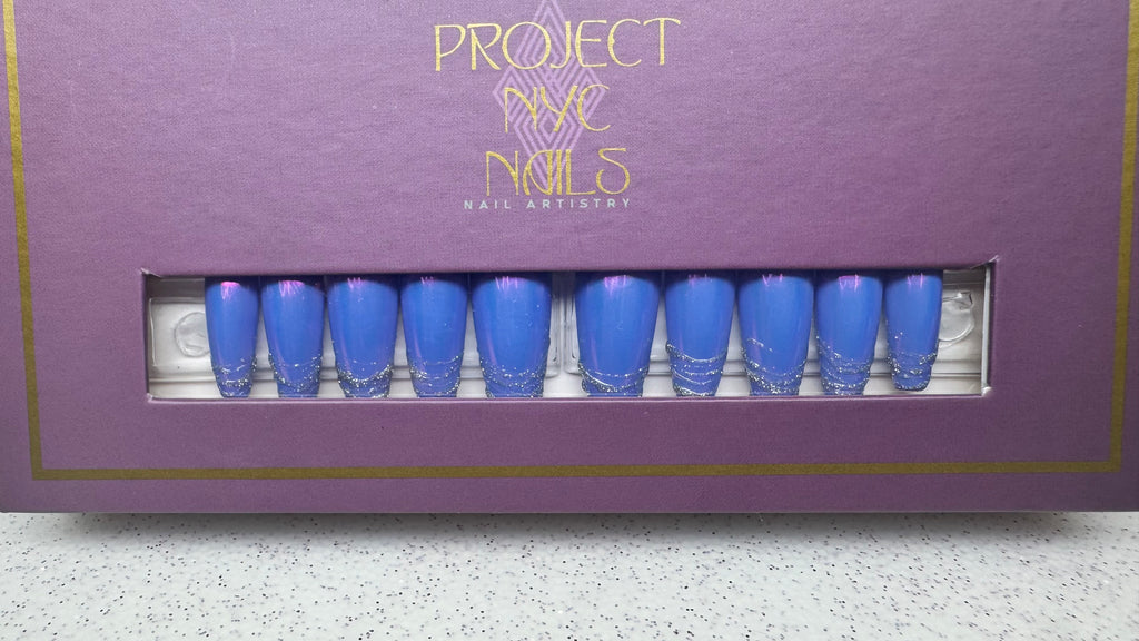 MoonliteNYC: Length/Medium, Shape/Coffin, 10 PCS reusable press-ons, Set Size: Small