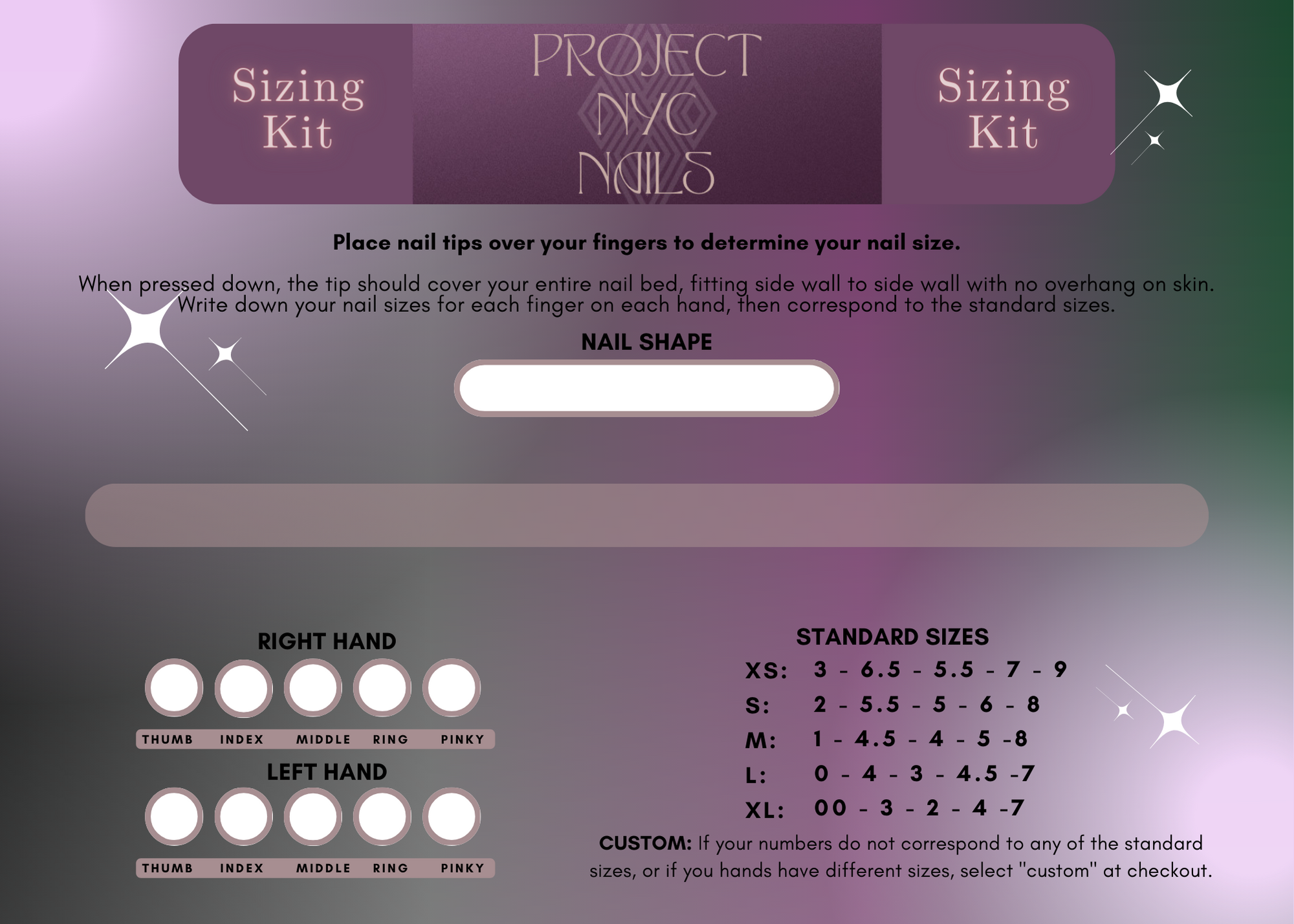 Sizing Kit for Apres Brand Nails