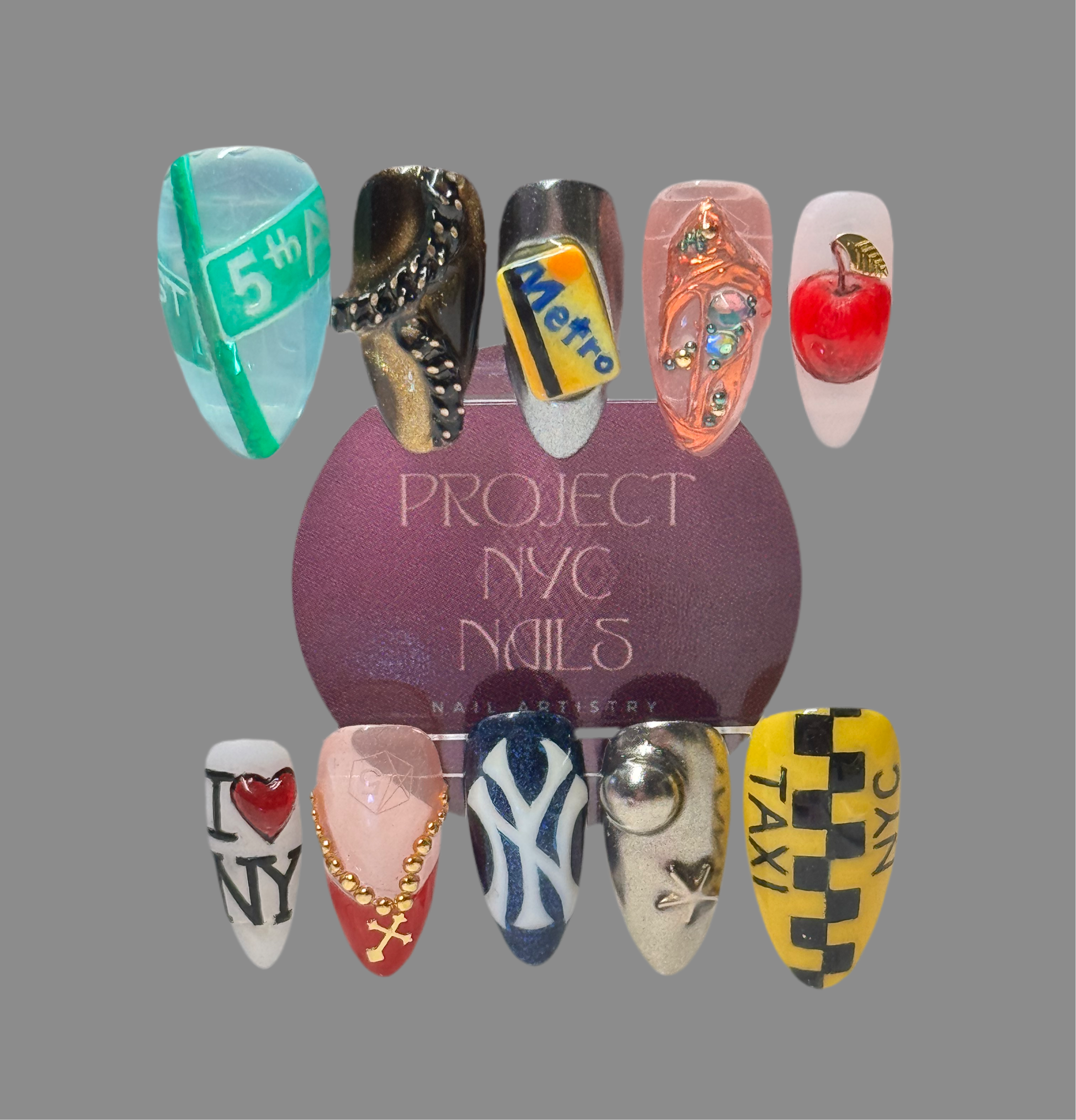 “IT’S NYC” Collab w/ eddyelize / 2 different nail sets - (Shape/Almond, Length/Medium)