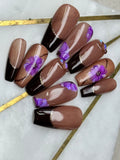 Fall Bound / Shape:Coffin - Length:Medium/ Set Size:Medium / Reusable False nails