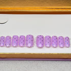 Lilac Bright Lights - Set Size: Small/ Shape: Square, Length: Short / 10 PCS, Reusable Press-on nails