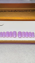 Lilac Bright Lights - Set Size: Small/ Shape: Square, Length: Short / 10 PCS, Reusable Press-on nails
