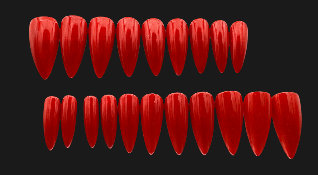 REDRUM - Set of 20 Nails - Stiletto/Medium - Reusable