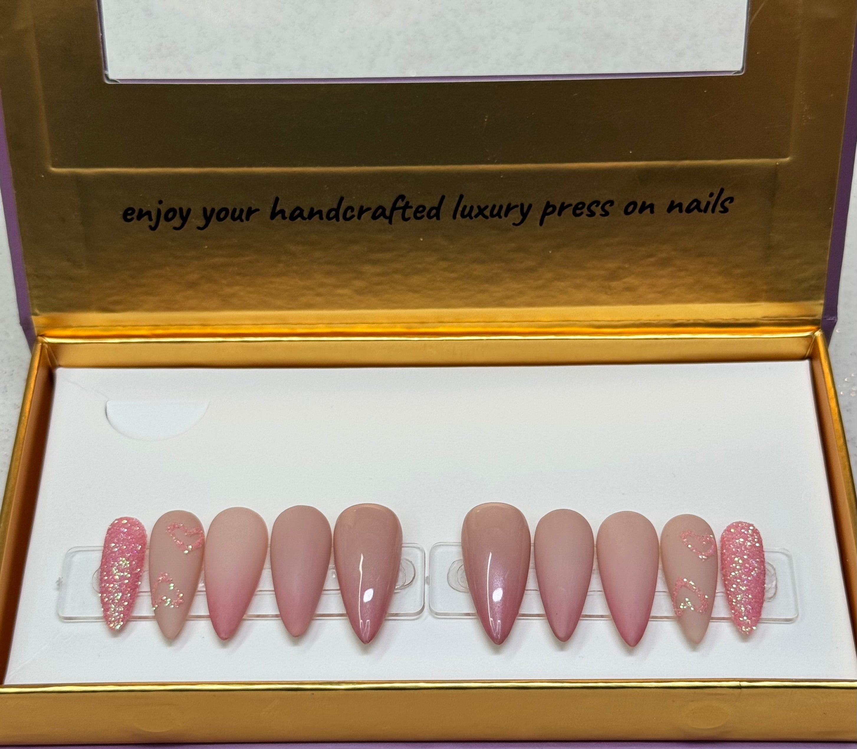 Me Time / 20PCS False Reusable Nails / Length:Medium, Shape:Stilettos