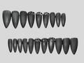 DARK CHAINS - Set of 20 Nails - Stiletto / Medium