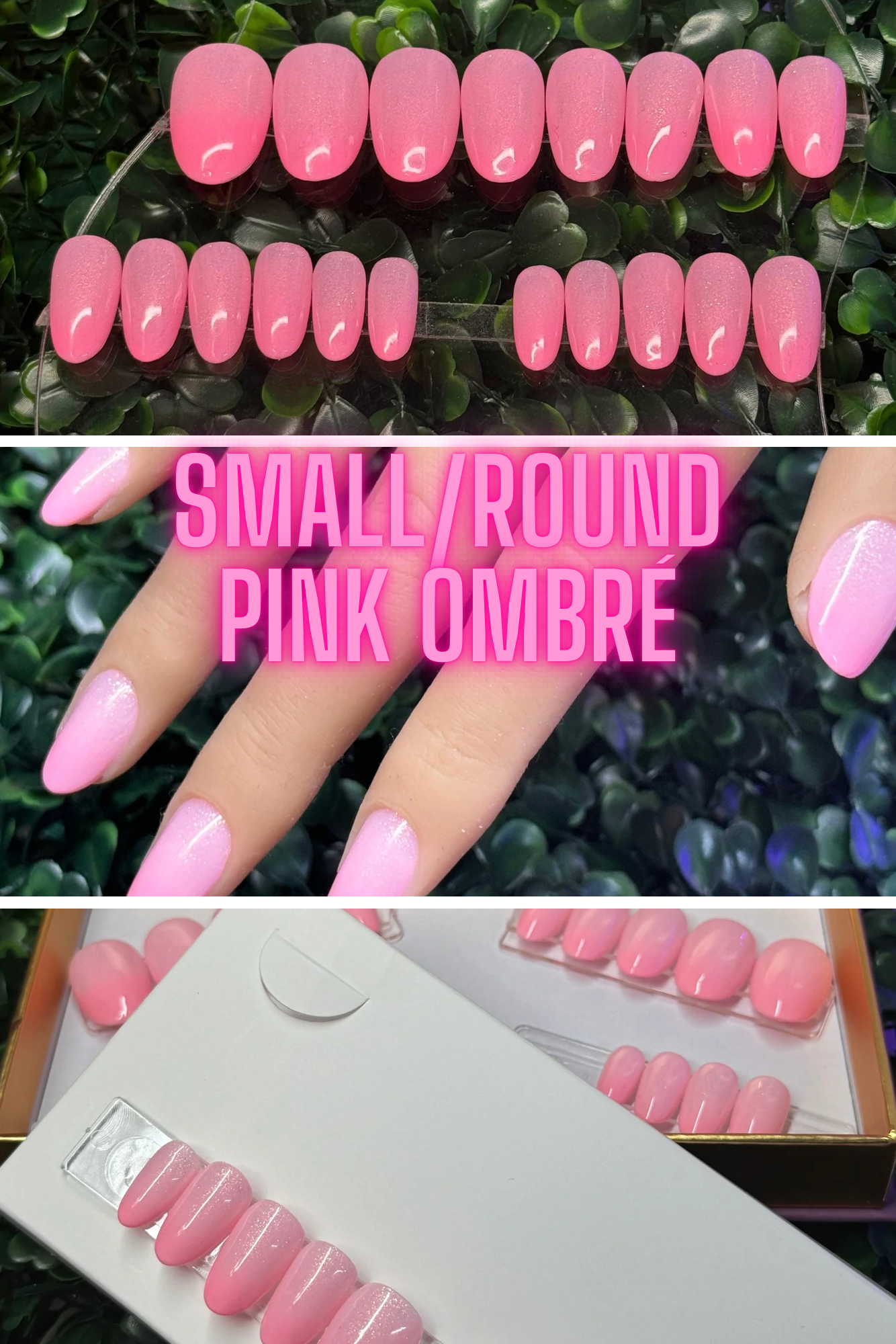 PINKALICIOUS - Short / Round - Set of 28 nails
