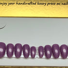Purple Twinkle: Shape:Round / Length:Short / 28 Nails (14 sizes for ea. hands)