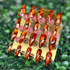 Holiday Fire - LENGTH: MEDIUM/ SHAPE: STILETTO - set of 20 REUSABLE press-on gel nails