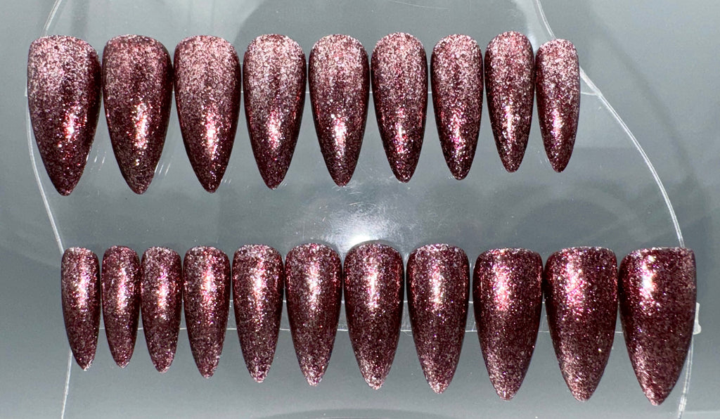 FROZEN BLACKBERRIES - Set of 20 Nails - Stiletto/Medium
