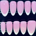 CLASSIC FRENCH - Set of 28 Nails - Almond/Medium - REUSABLE