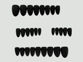 BLACK WIDOW - Set of 28 Nails - Almond/Short