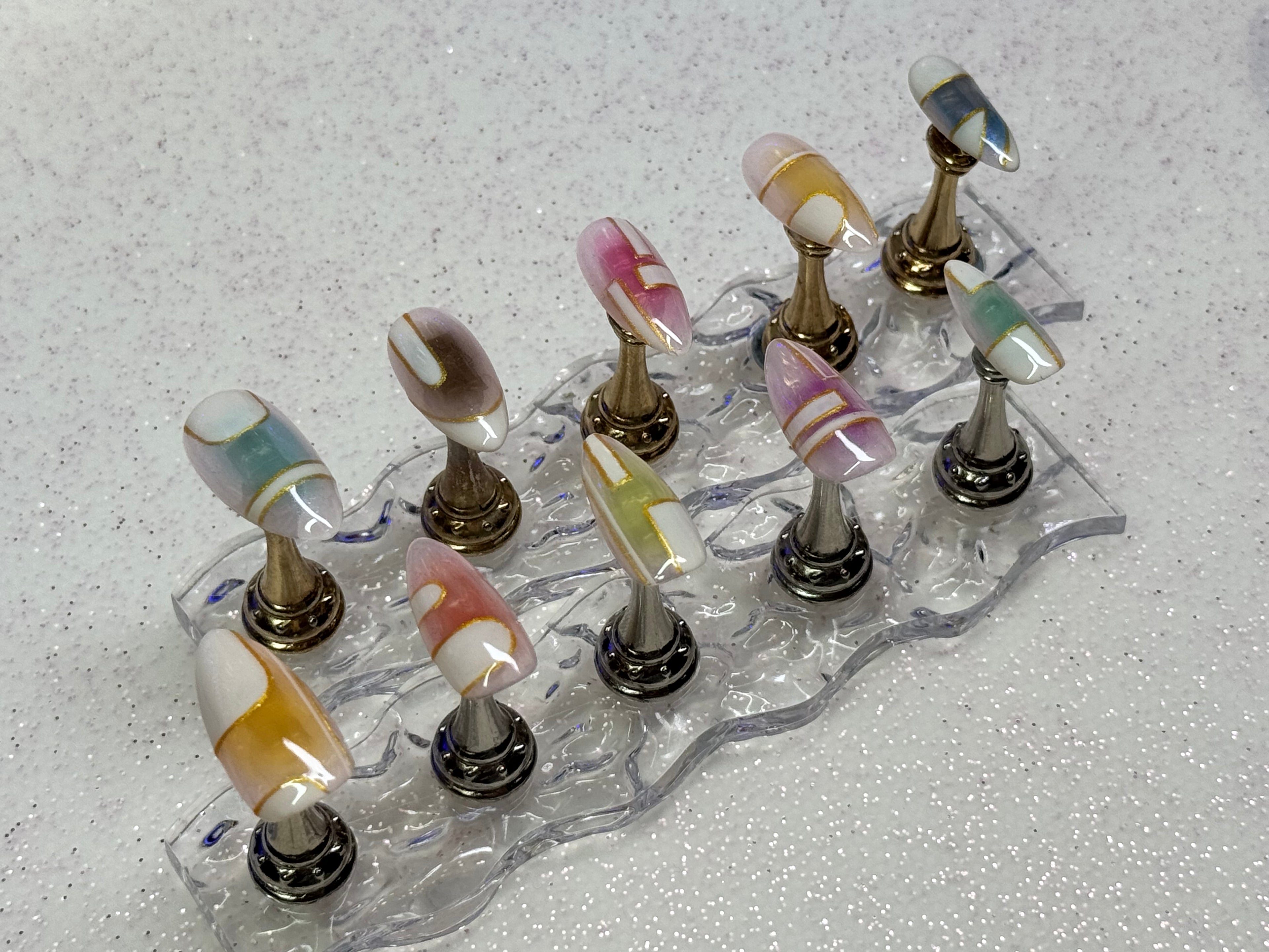 Spring Fling - Medium/Almond - Reusable Set of 10 Nails