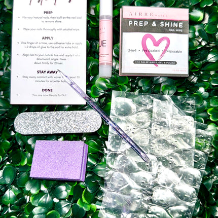 PREP PACKAGE COMES WITH EVERY NAIL SET