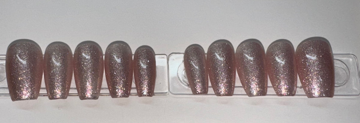 Sweet Angel / Set of 28 Nails / Shape:COFFIN - Length:SHORT